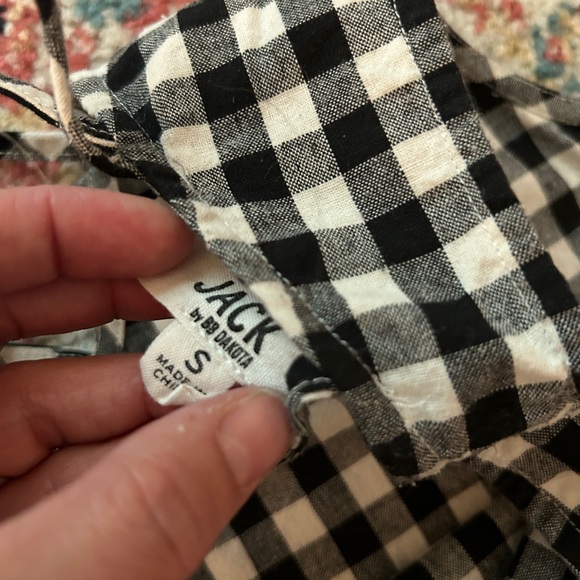 EUC plaid peplum top - Picture 5 of 5